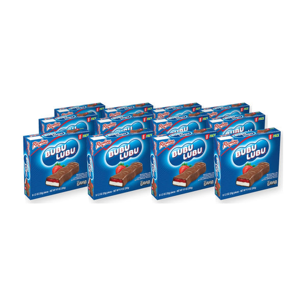 Ricolino Bubulubu Strawberry Marshmallow Chocolate Bars (8 pack)