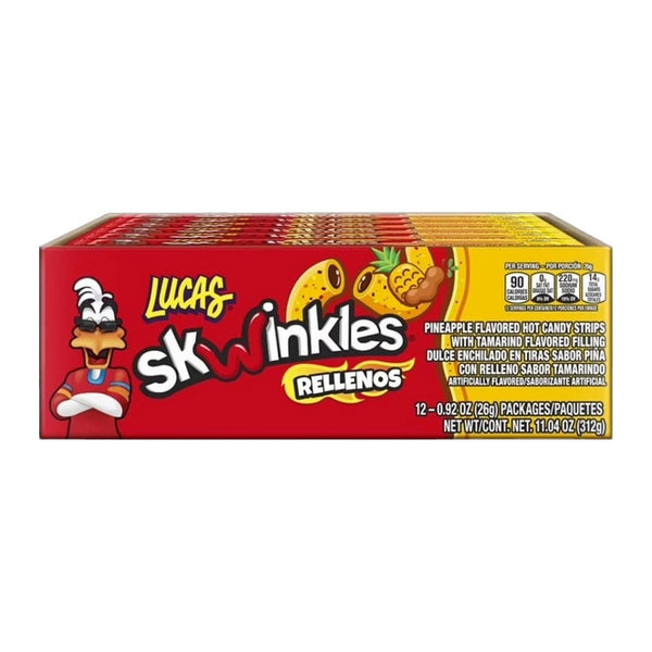 Lucas Skwinkles Rellenos Pineapple Candy Strips (12 ct)