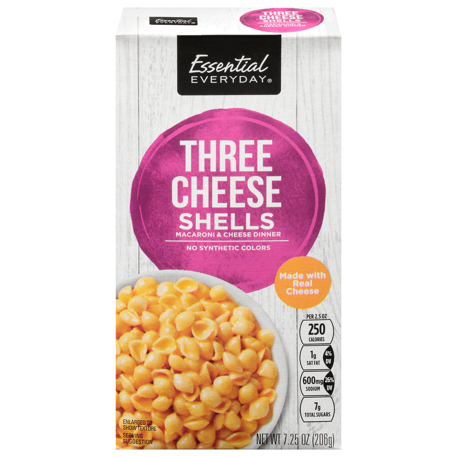 Essential Everyday Macaroni & Cheese 3 Cheese with Mini Shells (7.25 oz)