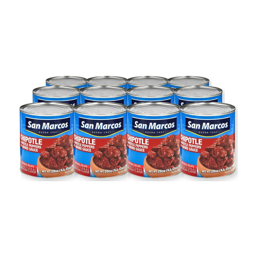 San Marcos Chipotle Peppers in Adobo Sauce (28 oz) - Case of 12