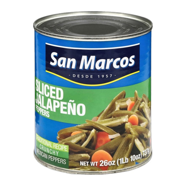 San Marcos Sliced Jalapeño Peppers – Rajas (27 oz)