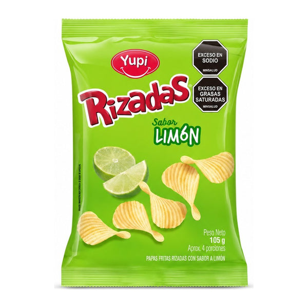 Yupi Rizadas Lime Potato Chips (4 oz)