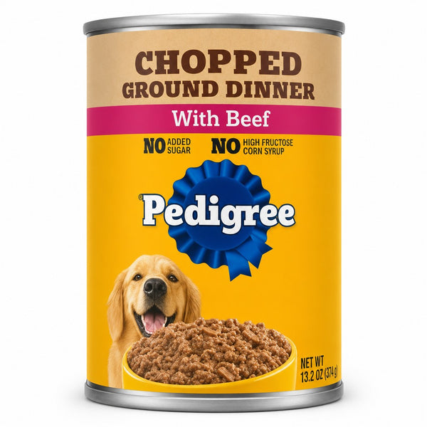 Pedigree Chopped Ground Dinner Wet Dog Food (13.2 oz)