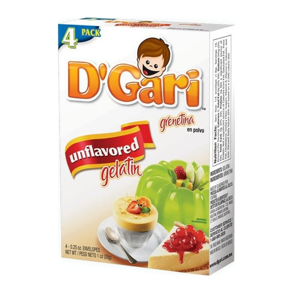 D'Gari Unflavored Gelatin (Grenetina) (1 oz)