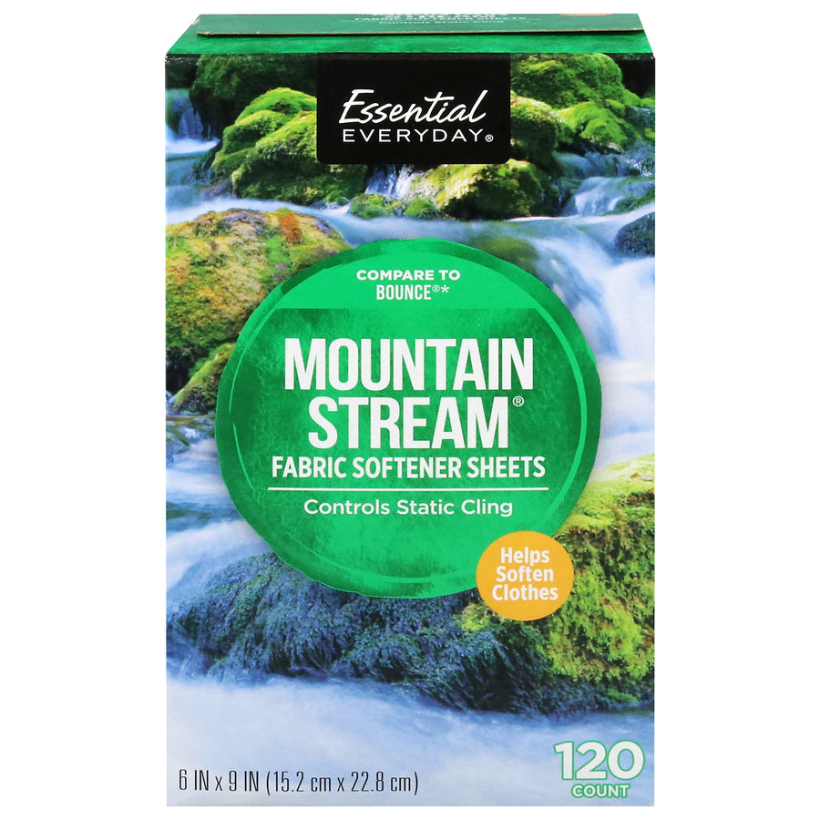 Essential Everyday Fabric Sheets-Mountain Stream (120 ct)
