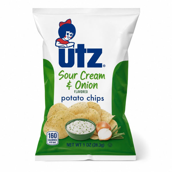 Utz Sour Cream & Onion Potato Chips 1 oz