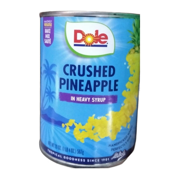 Dole Crushed Pineapple in Heavy Syrup (20 oz)