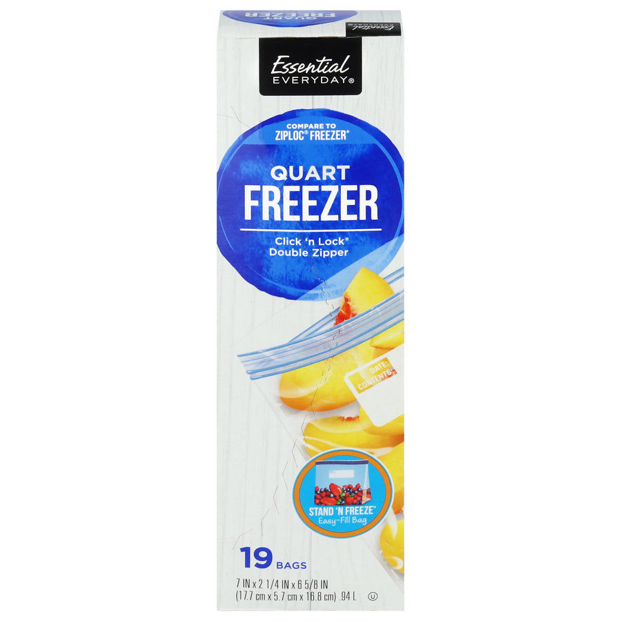Essential Everyday Quart Freezer Bags 19 Each