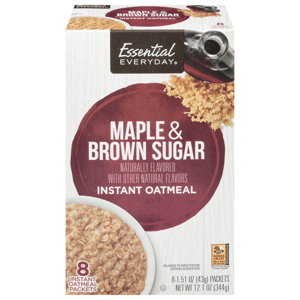Essential Everyday Instant Oatmeal Maple & Brown Sugar -8 ct (12.1 oz)