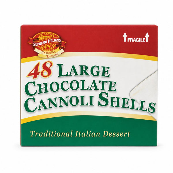 Supremo Italiano 48 Large Chocolate Cannoli Shells