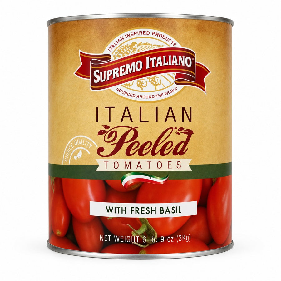 Supremo Italiano Italian Peeled Tomatoes with Basil #10 (6 lb 9 oz)