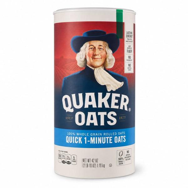 Quaker Quick 1-Minute Oats 100% Whole Grain Rolled Oats 42 oz