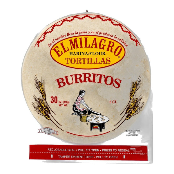 El Milagro Flour Tortillas (12 in, 8 ct)