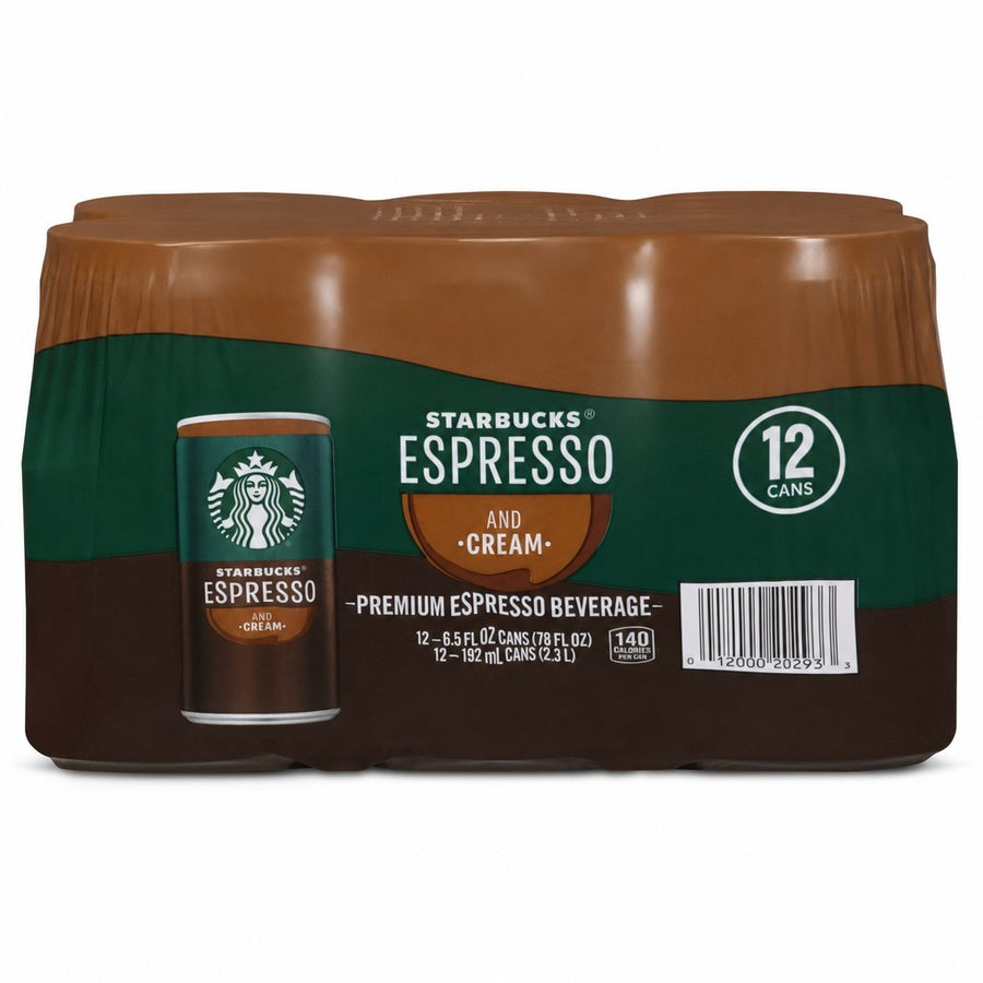 Starbucks Espresso & Cream Premium Espresso Beverage 6.5 fl oz Cans, 12 Pack