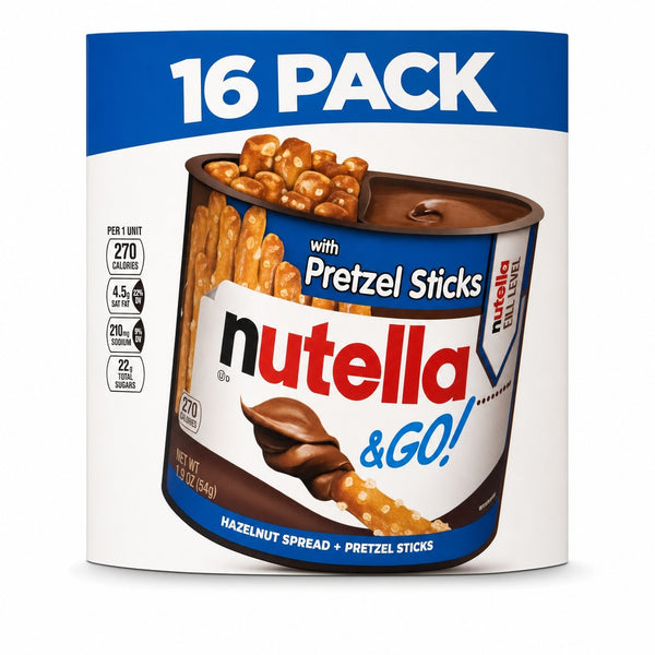 Nutella & Go Hazelnut Spread with Pretzel Sticks 16 Pack
