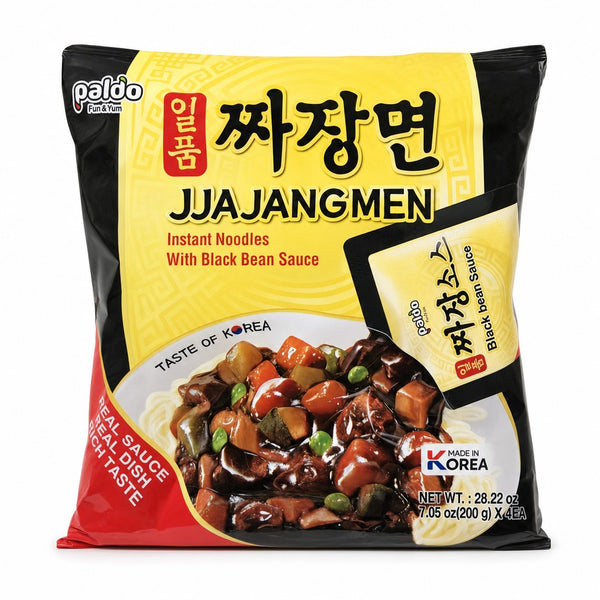 Paldo Jjajangmen Black Bean Sauce Noodles 4-Pack (200 g)