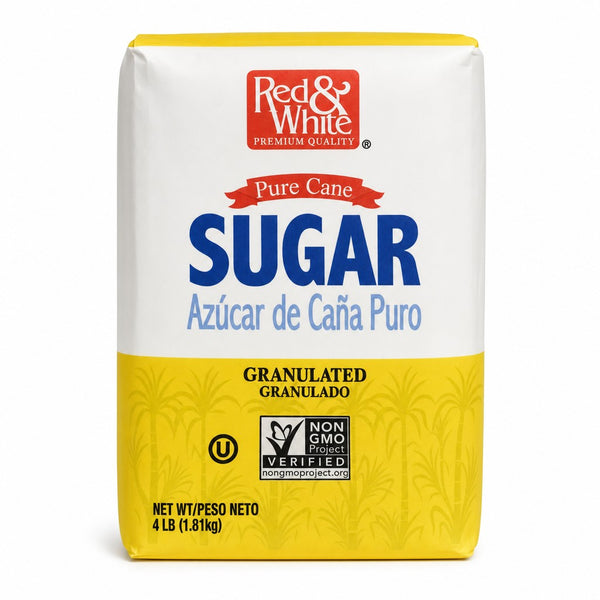 Red & White Pure Cane Granulated Sugar