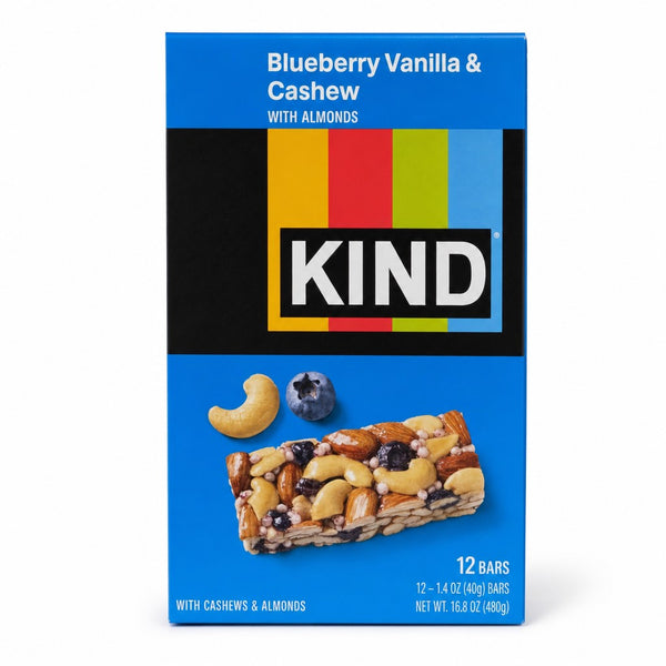 KIND Blueberry Vanilla & Cashew Bars with Almonds 12 x 1.4 oz