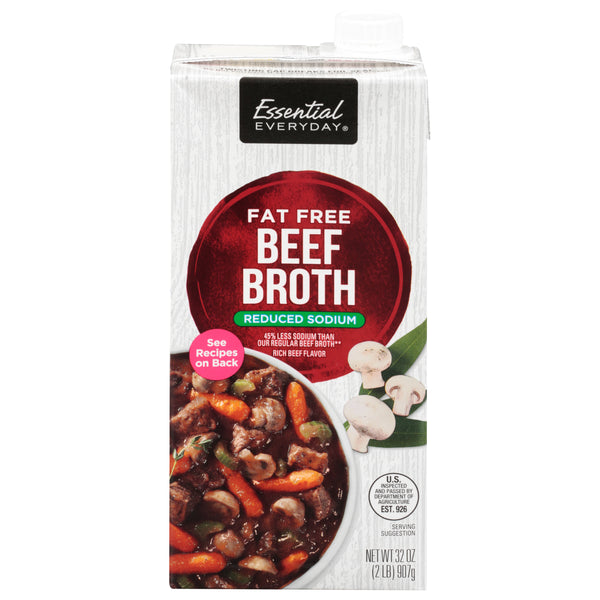 Essential Everyday Reduced Sodium Beef Broth (32 oz)