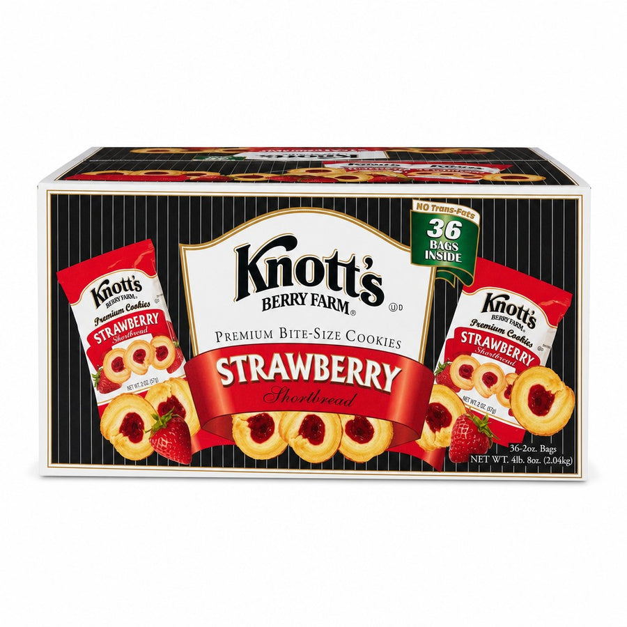 Knott's Berry Farm Strawberry Shortbread Cookies (36 x 2 oz bags (net 72 oz / 4 lb 8 oz / 2.04 kg))