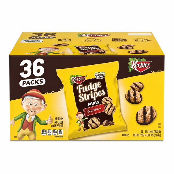 Keebler Fudge Stripes Minis Original (72 oz (36 × 2 oz pouches))