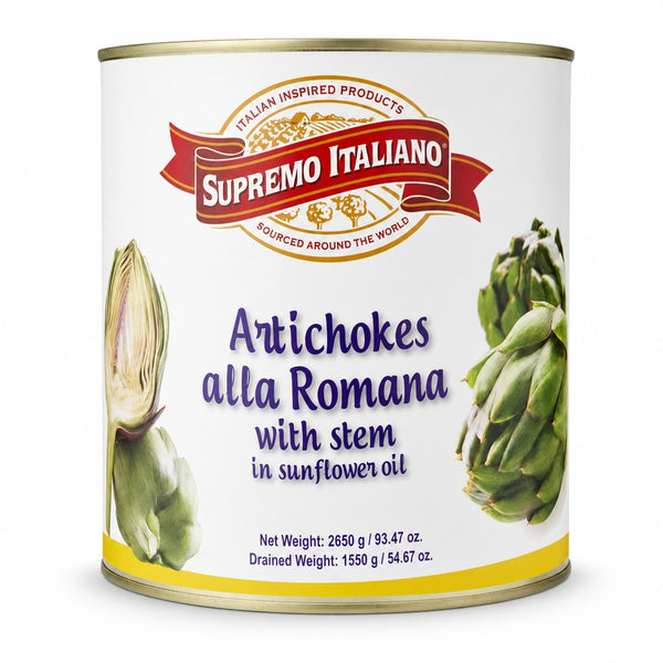 Supremo Italiano Artichokes alla Romana with Stem in Sunflower Oil (2650 g)