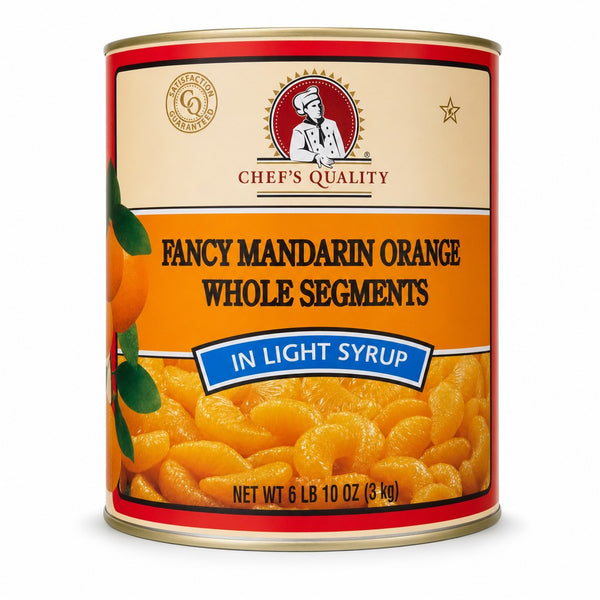 Chef's Quality Fancy Mandarin Orange Whole Segments in Light Syrup (6 lb 10 oz)