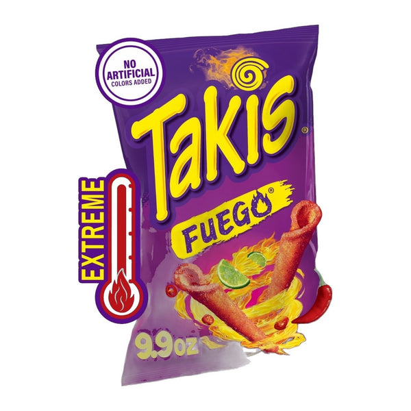 Takis Fuego Hot Chili Pepper & Lime Tortilla Chips (9.9 oz)