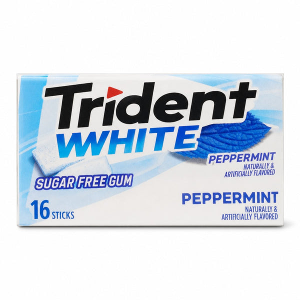 Trident White Peppermint Sugar Free Gum 16 ct