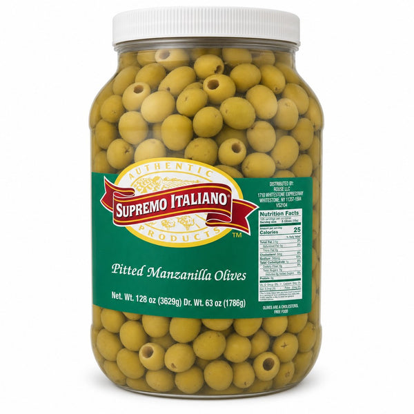 Supremo Italiano Pitted Manzanilla Olives (128 oz)