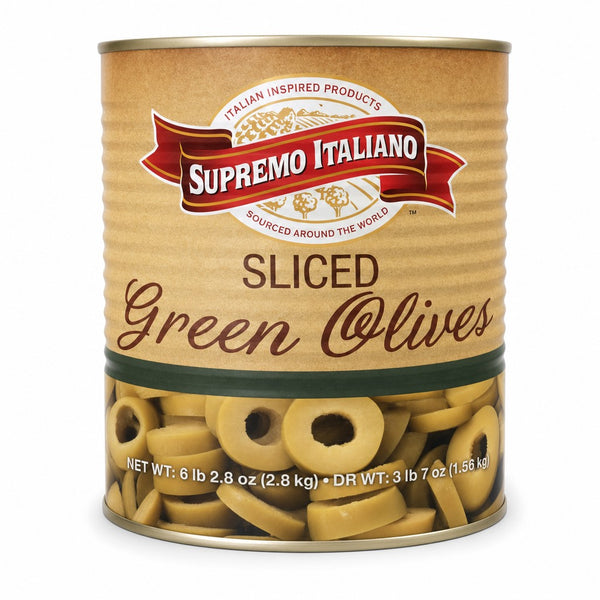 Supremo Italiano Sliced Green Olives (can)