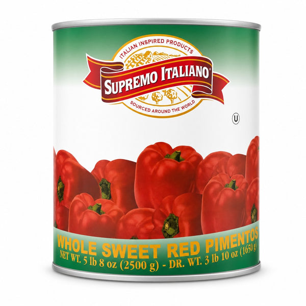 Supremo Italiano Whole Sweet Red Pimientos (5 lb 8 oz)