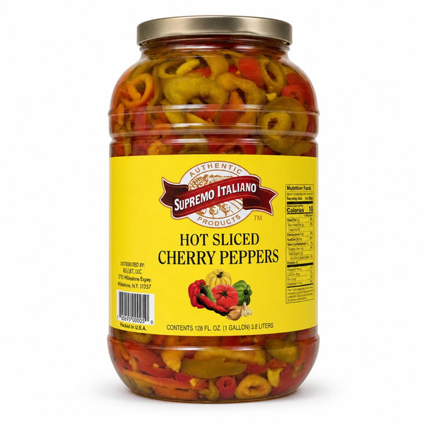 Supremo Italiano Hot Sliced Cherry Peppers (1 gal)