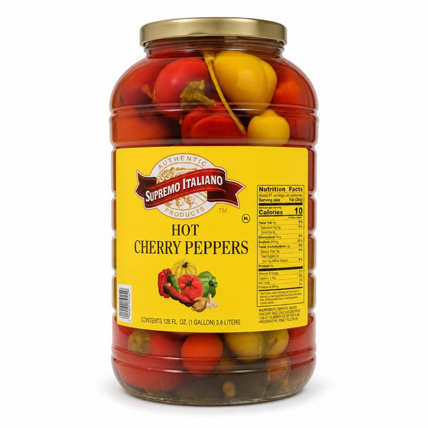 Supremo Italiano Hot Cherry Peppers (whole) (1 gal)