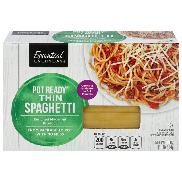 Essential Everyday Pot Ready Size Thin Spaghetti (16 oz)