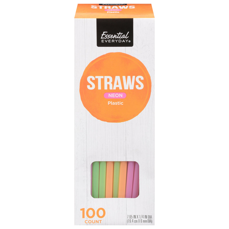 Essential Everyday Neon Straws (100 ct)