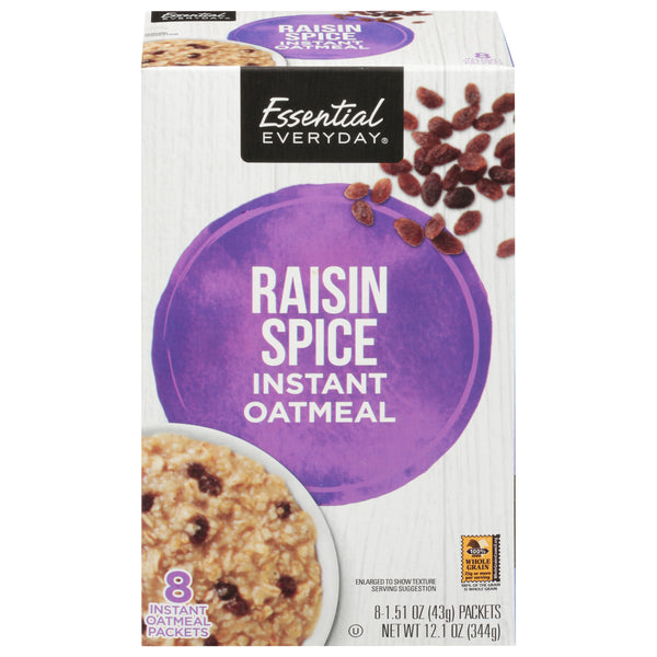 Essential Everyday Instant Oatmeal Raisin & Spice - 8 ct (12.1 oz)