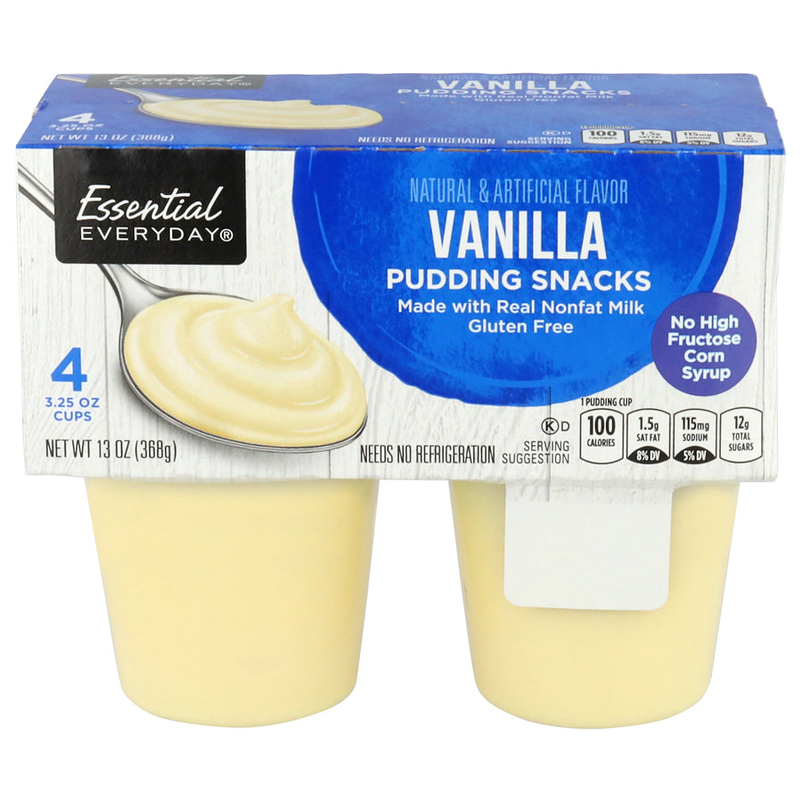 Essential Everyday RTE Pudding Vanilla 4 PACK (13 oz)