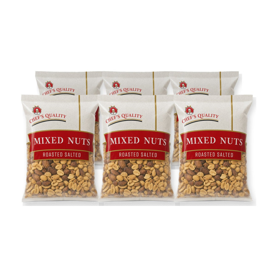 Chef's Quality Mixed Nuts with Peanuts Roasted Salted - Case of 6