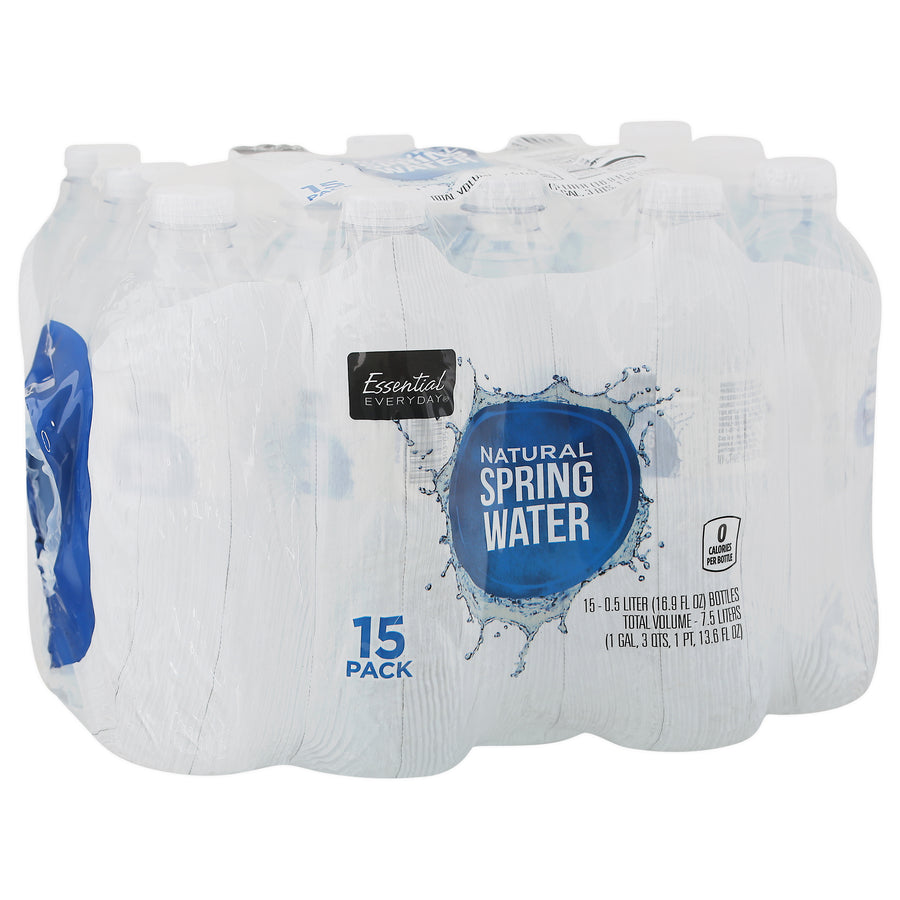 Essential Everyday Bottled Spring Water -16.9Fl Oz (15 pack)