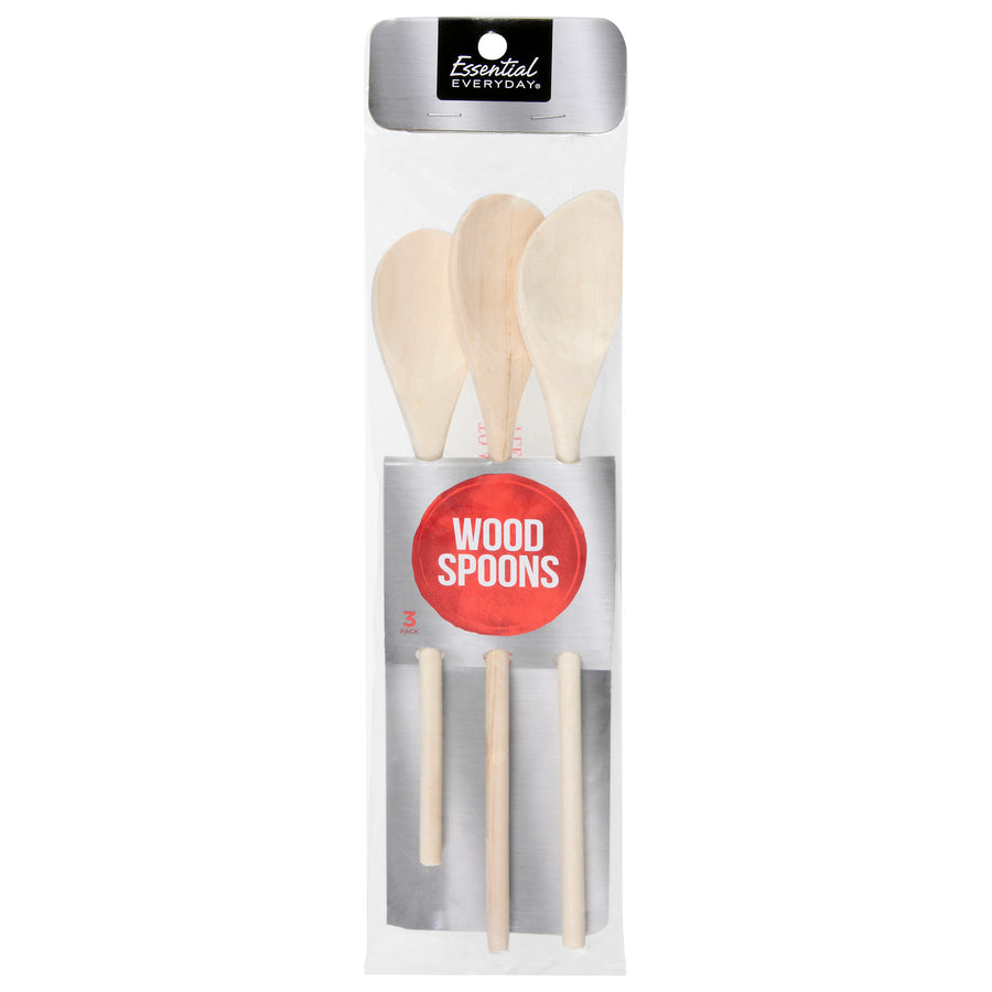 Essential Everyday Wooden Spoon Set (3 ct)