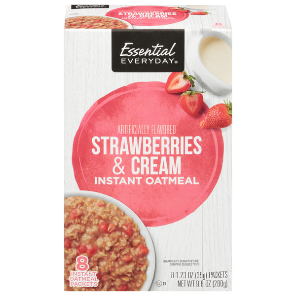 Essential Everyday Instant Oatmeal Strawberries & Cream- 8 ct (9.8 oz)