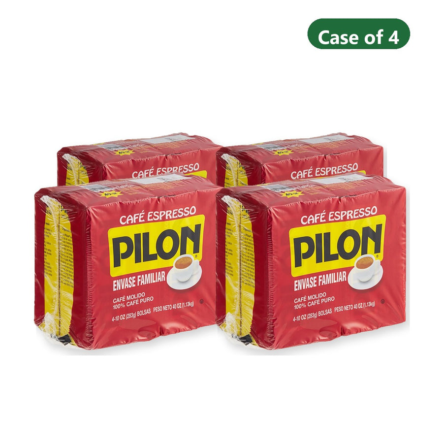 Pilon Espresso Coffee 10 oz Brick - Case of 4