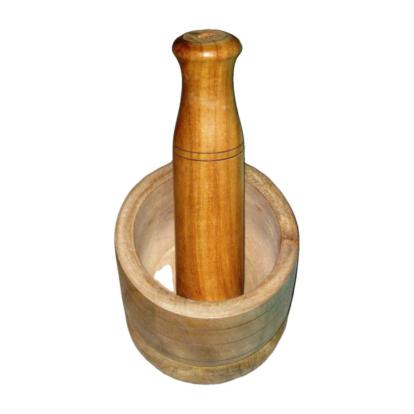Wooden Mortar and Pestle